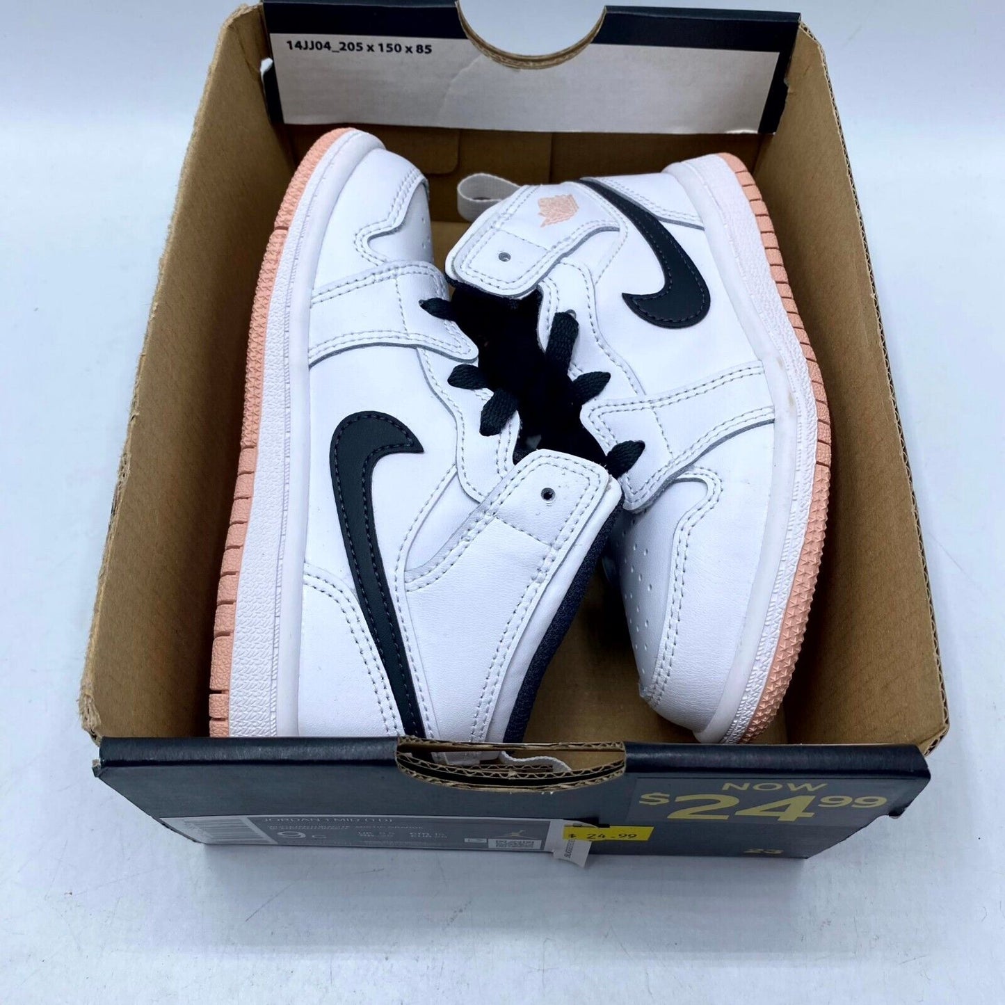 Nike Air Jordan 1 Mid (TD) White Arctic Orange 640735-180 NEW NO LID