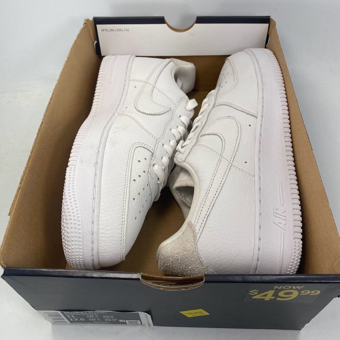 Nike Air Force 1 '07 Craft White CN2873-101 NEW NO LID