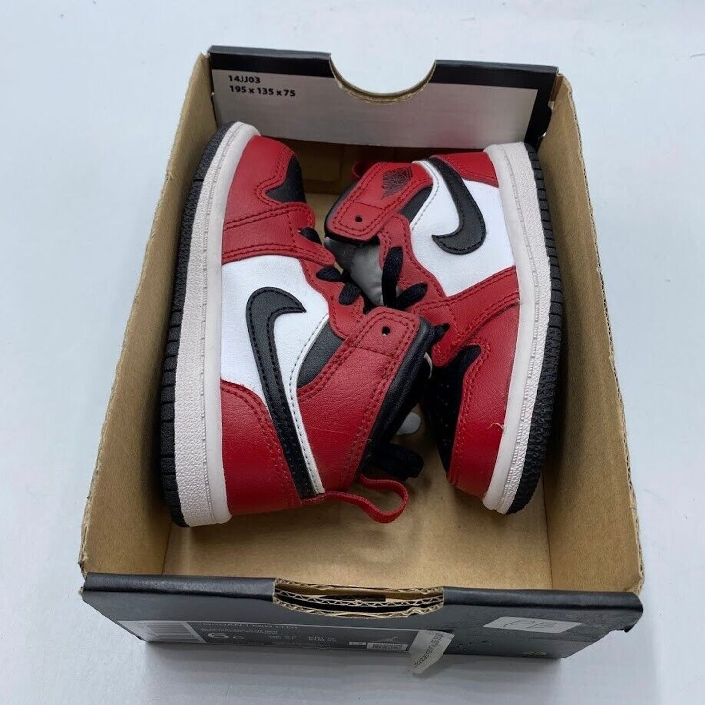 Nike Air Jordan 1 Mid (PS) Chicago Toe 640735-069 NEW NO LID