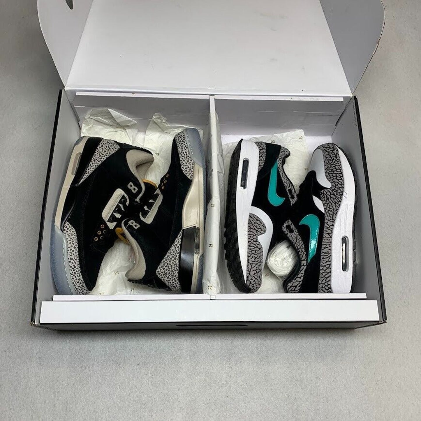 Atmos x Air Jordan 3 Retro & Nike Air Max 1 Safari Pack 923098-900 OG NEW