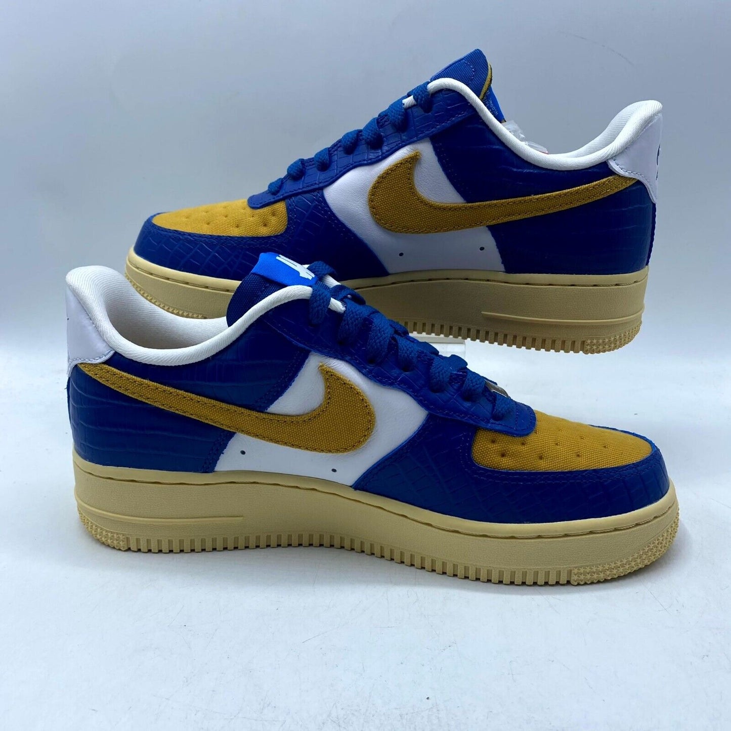 Undefeated x Nike Air Force 1 Low SP On It Blue Yellow Croc DM8462-400 NEW