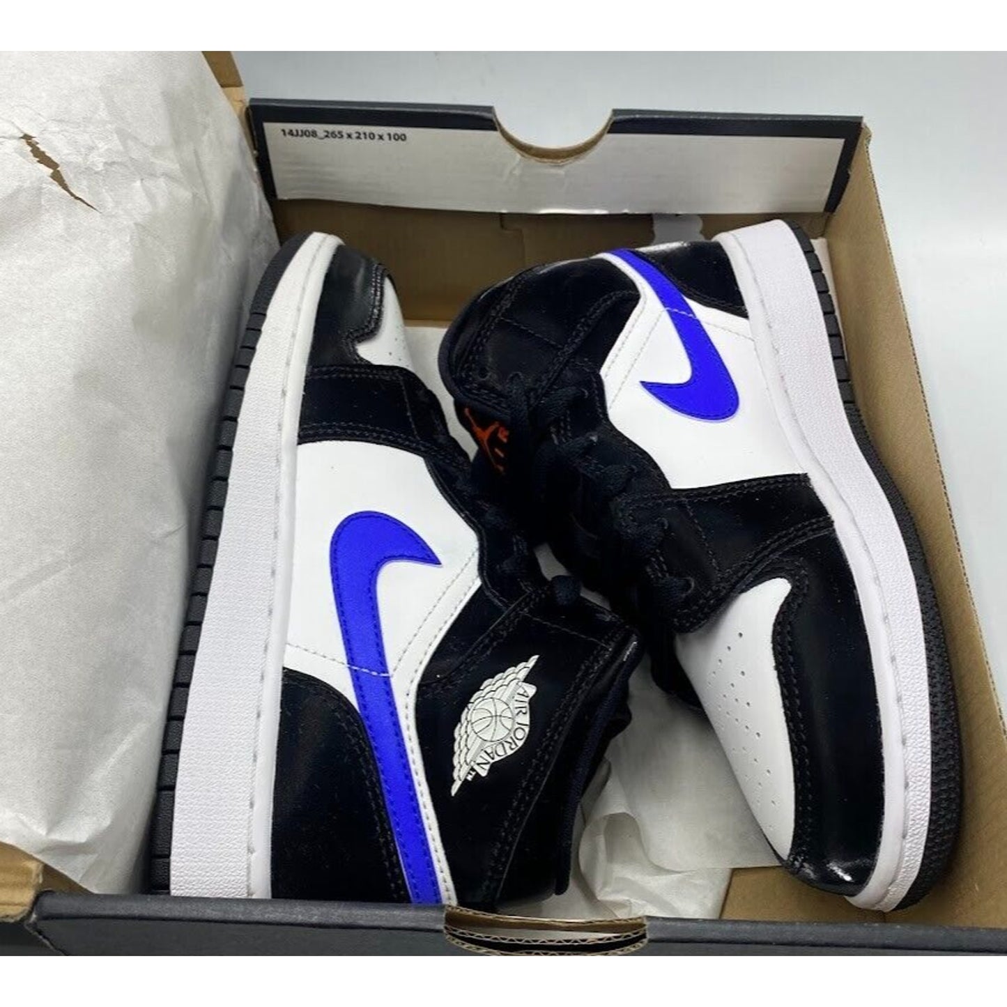 Nike Air Jordan 1 Mid (GS) Black Racer Blue White 554725-084