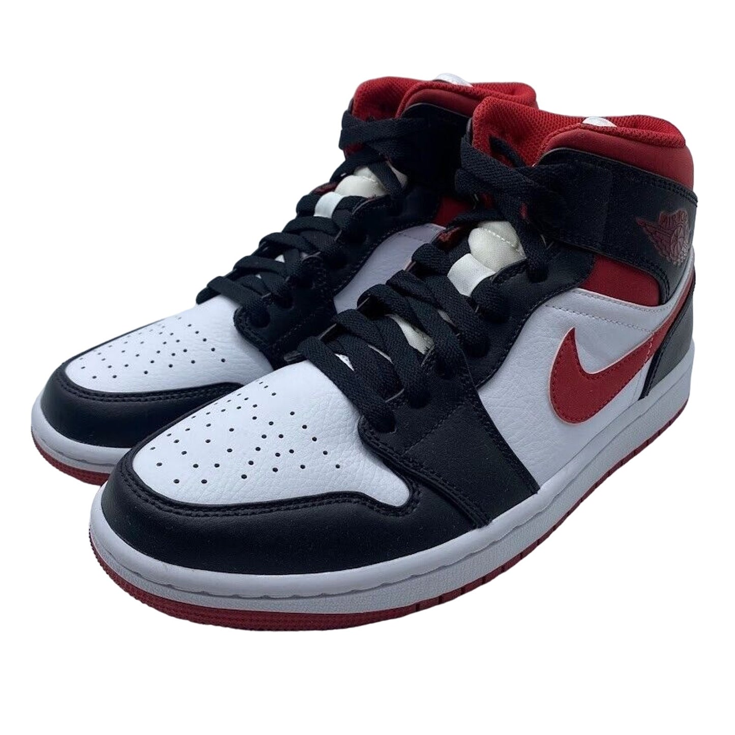 Nike Air Jordan 1 Mid Gym Red Black Toe White 554724-122 Men's Size 7.5 NEW