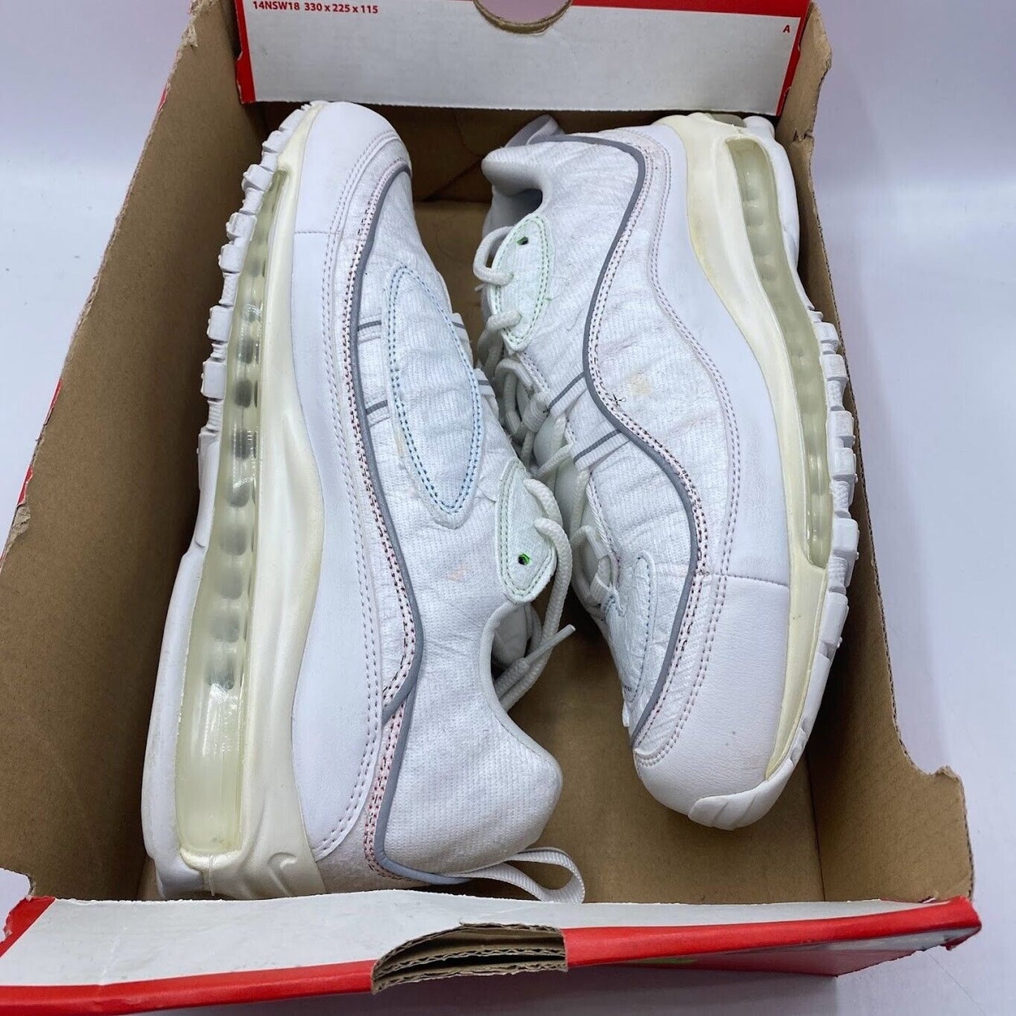 Nike Air Max 98 LX Cut Away White CJ0634-101 NEW NO LID