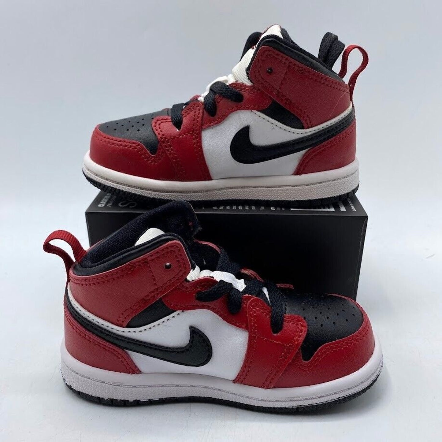 Nike Air Jordan 1 Mid (PS) Chicago Toe 640735-069 NEW NO LID