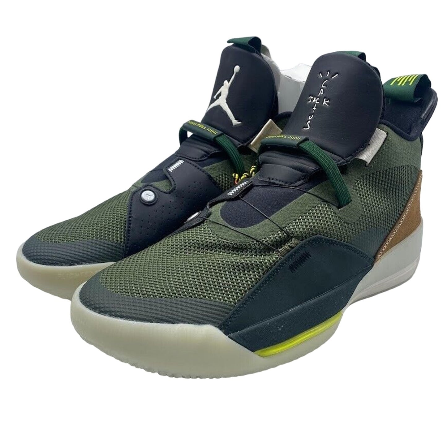 Nike Air Jordan XXXIII 33 Travis Scott Green Brown CD5965-300 NEW