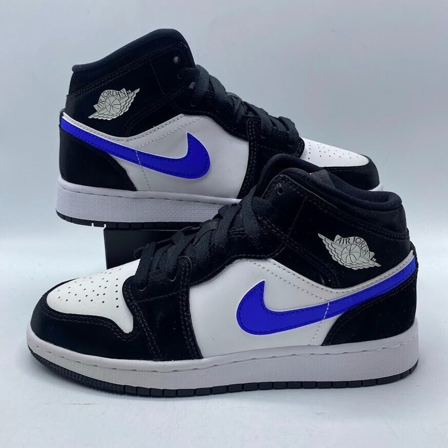 Nike Air Jordan 1 Mid (GS) Black Racer Blue White 554725-084