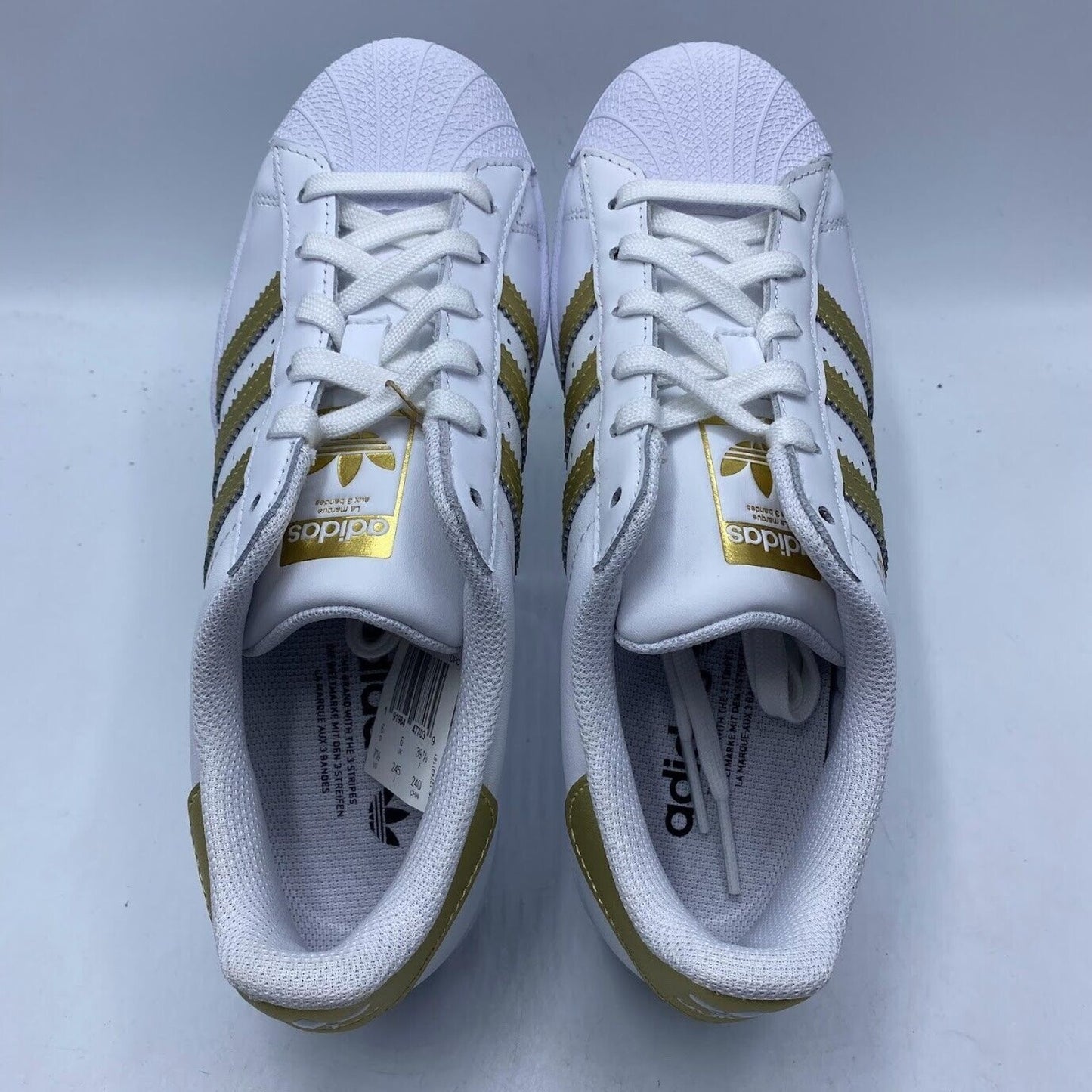 Adidas Superstar White Metallic Gold FX7483 NEW