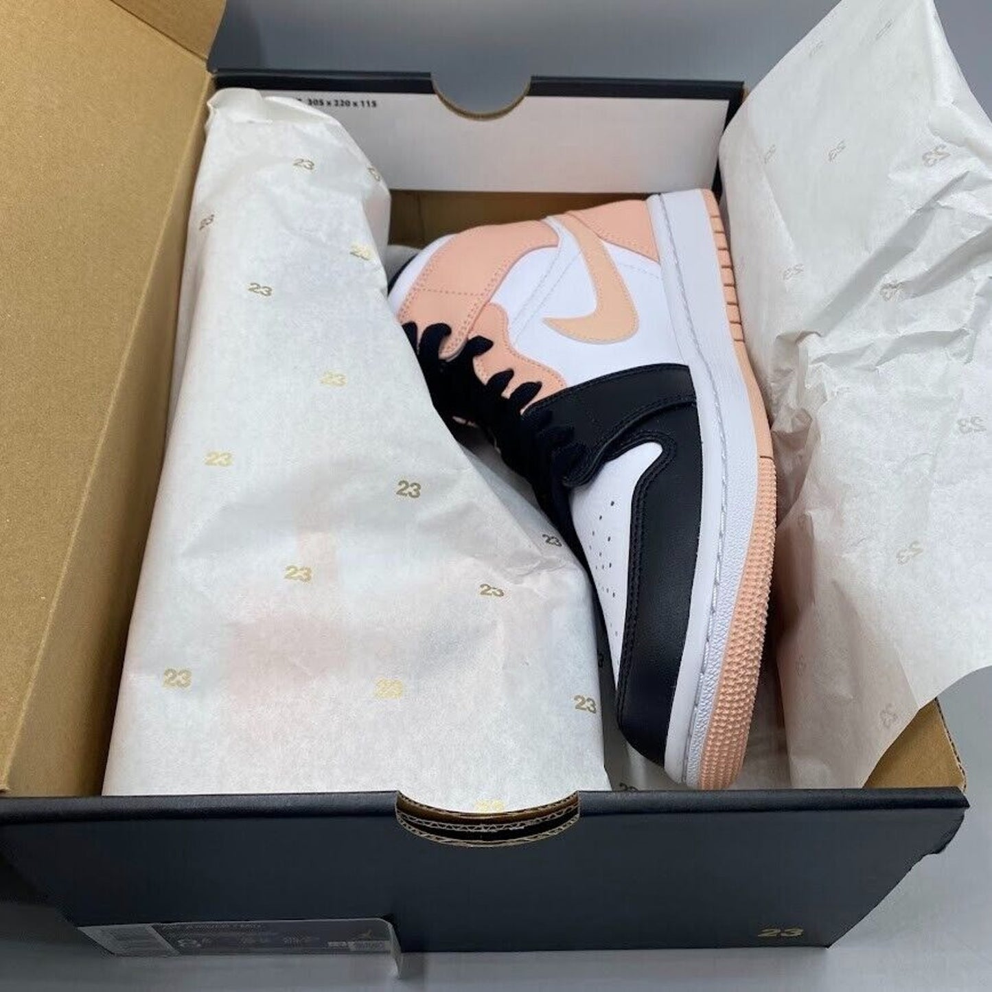 Nike Air Jordan 1 Mid Arctic Orange Black Toe 554724-133 NEW