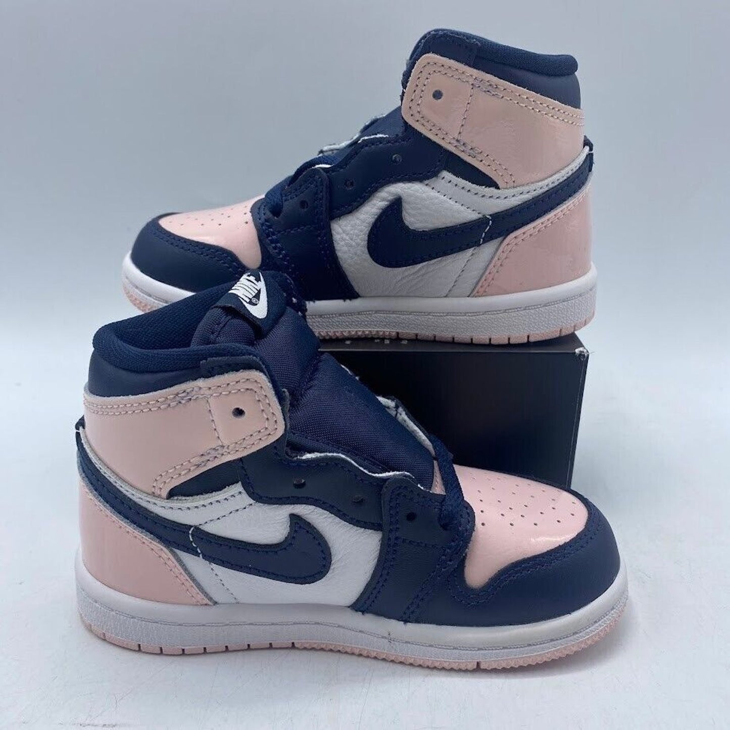 Nike Air Jordan 1 High OG (TD) Atmosphere Pink Blue CU0450-641 NEW