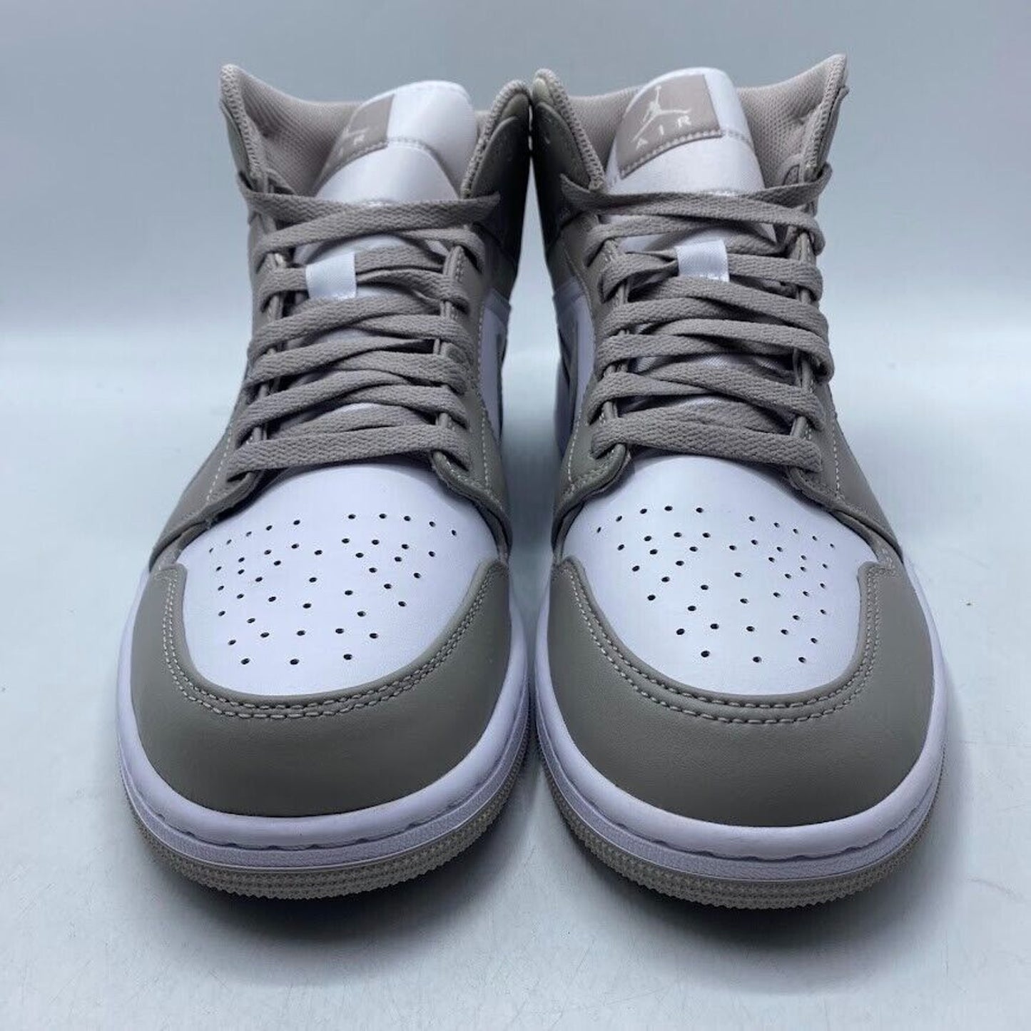 Nike Air Jordan 1 Mid Linen Grey White 554724-082 NEW