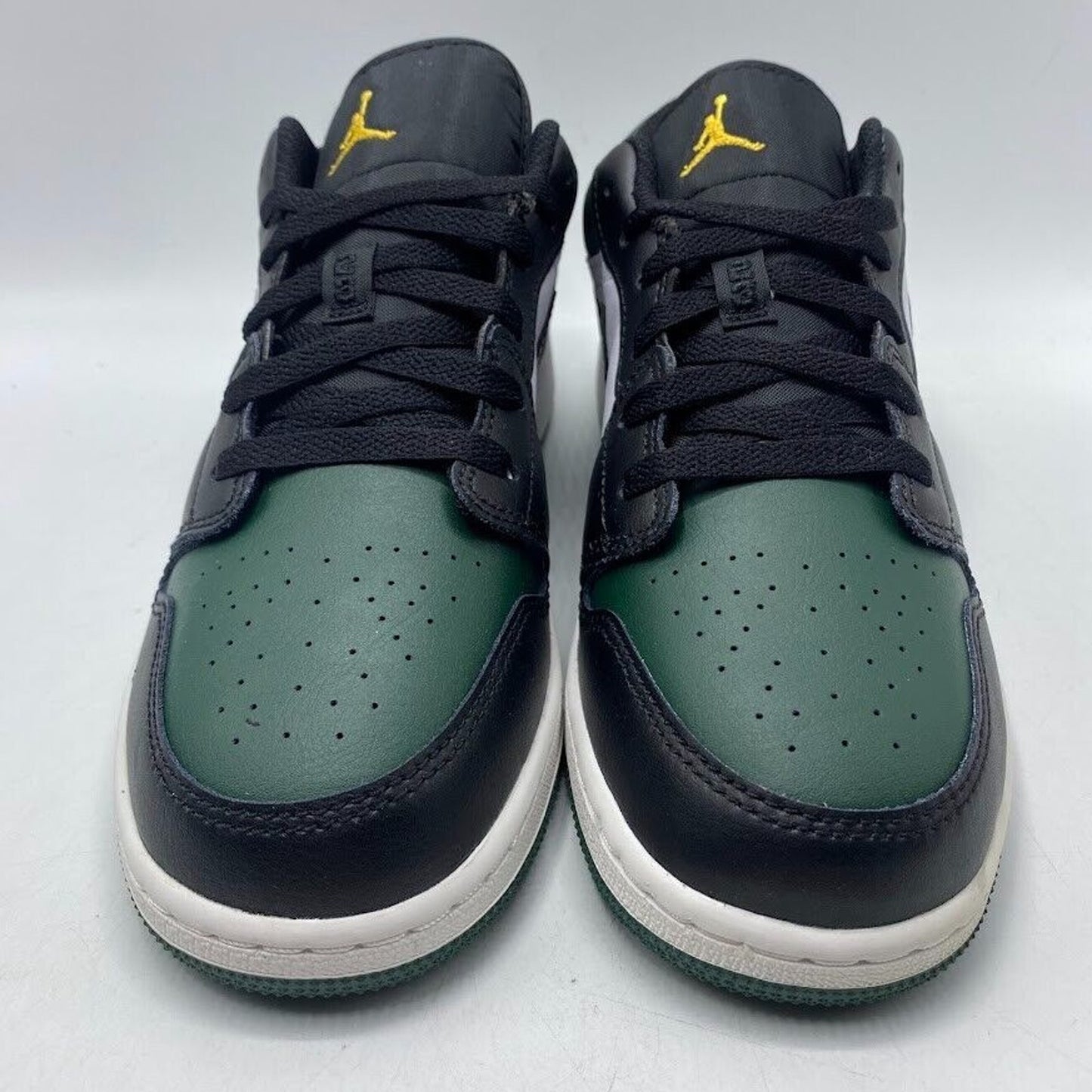 Nike Air Jordan 1 Low (GS) Green Toe Black 553560-371 NEW