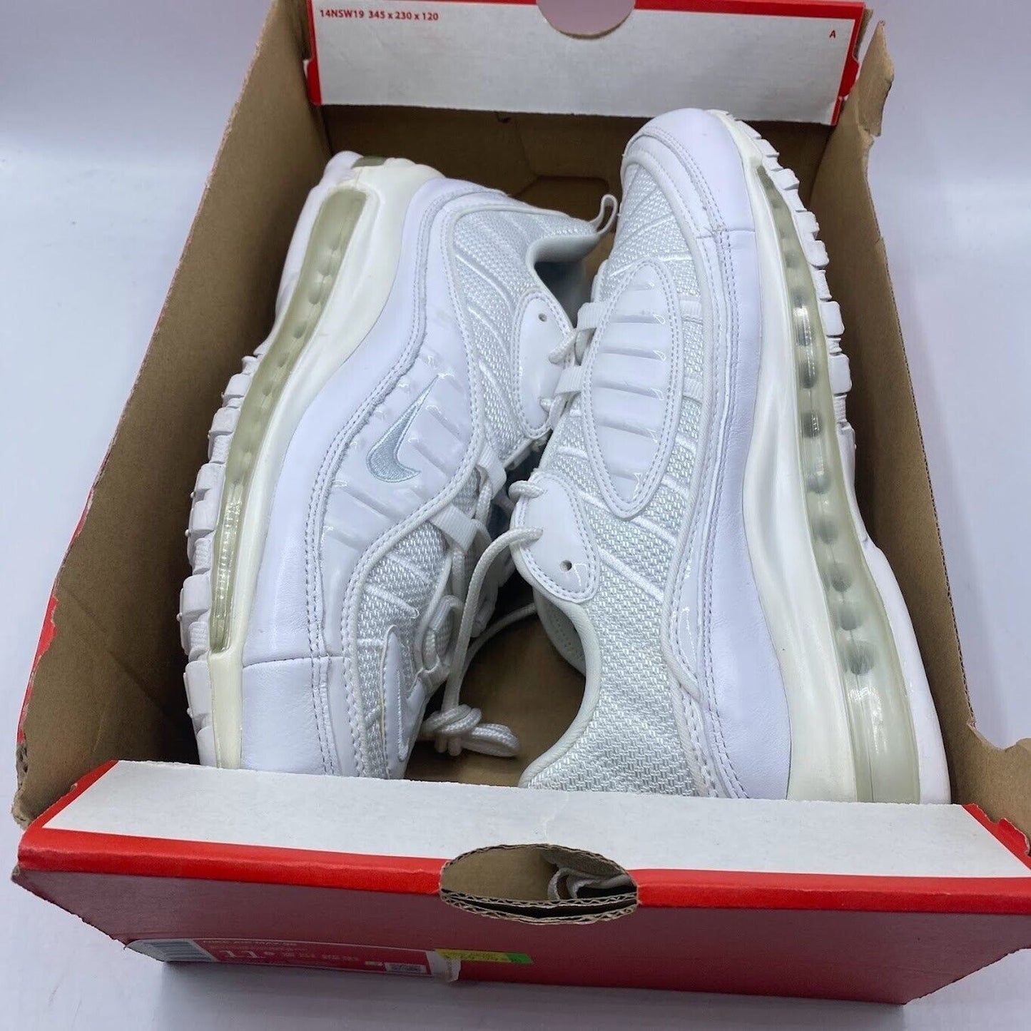 Nike Air Max 98 White Platinum 640744-106 NEW NO LID