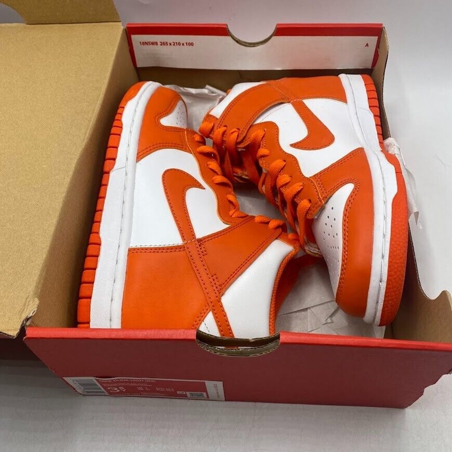 Nike Dunk High (GS) Syracuse Orange White DB2179-100 NEW