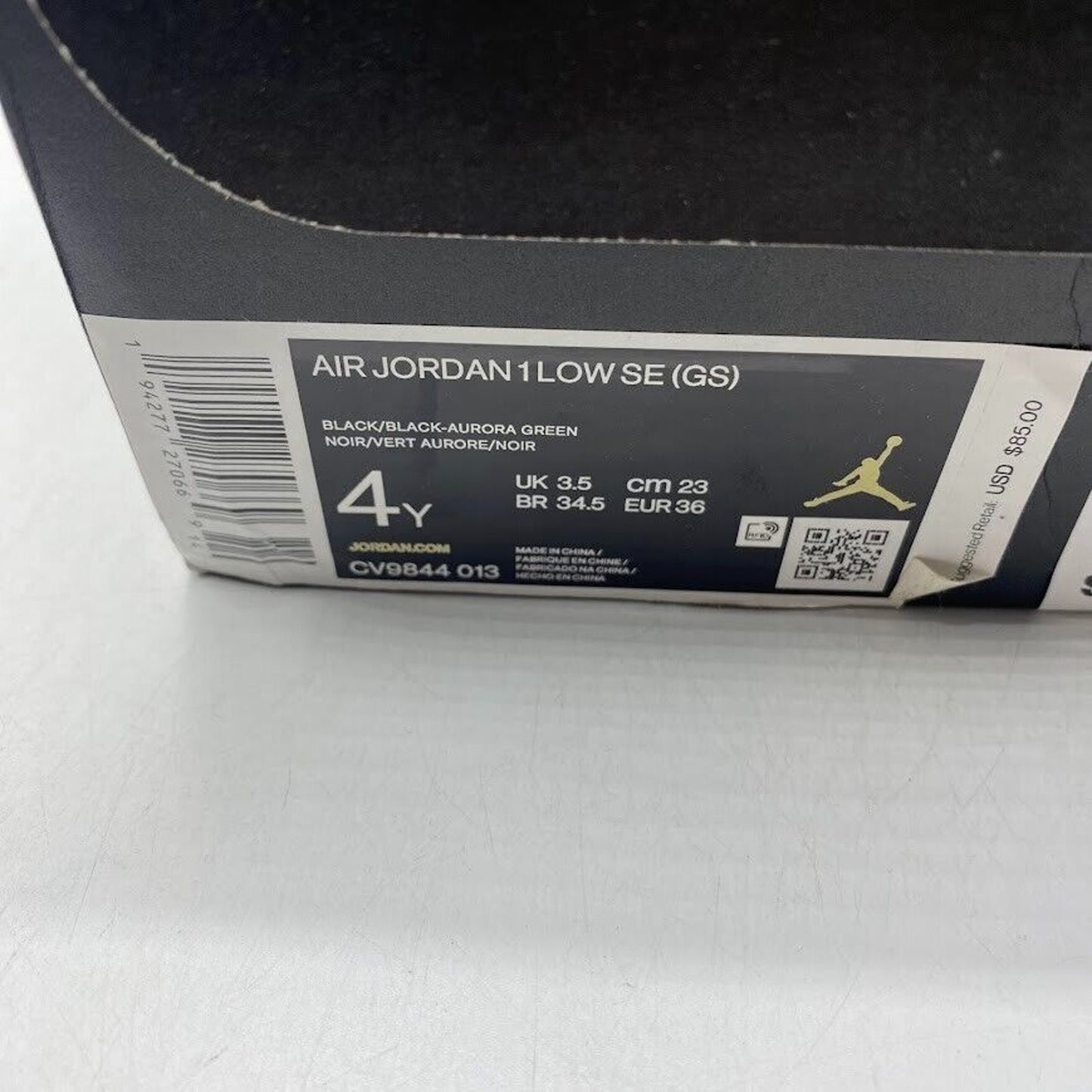 Nike Air Jordan 1 Low SE (GS) Aurora Green Black CV9844-013 NEW