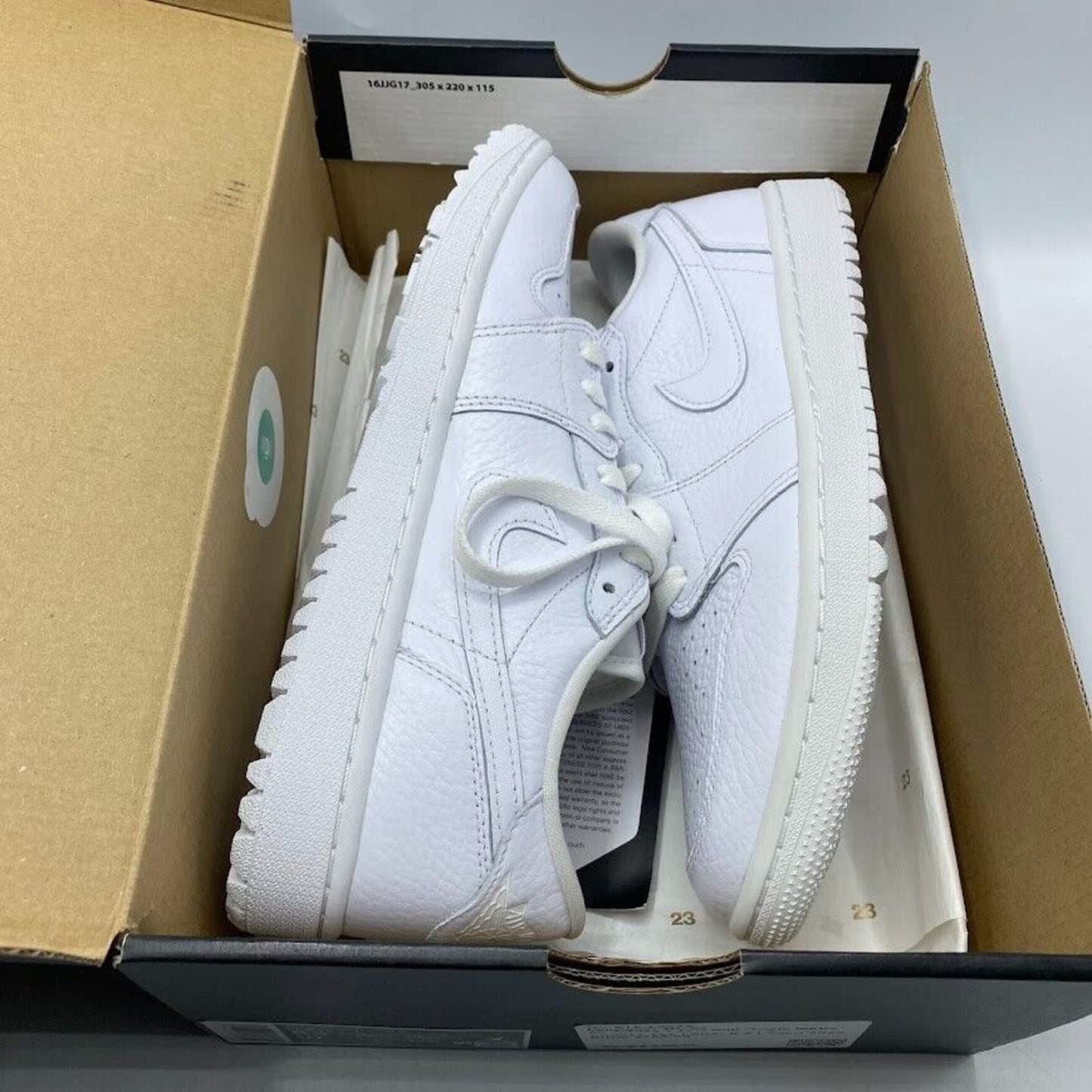 Nike Air Jordan 1 Low G Triple White Golf DD9315-101 NEW