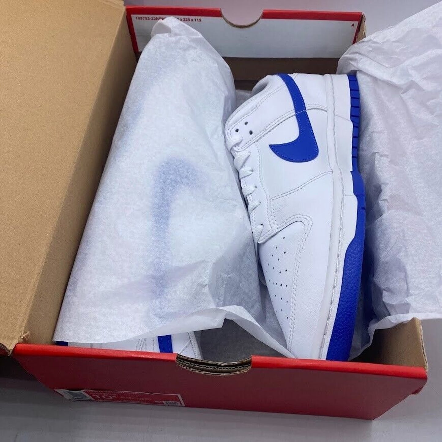 Nike Dunk Low Retro White Hyper Royal Blue DV0831-104 NEW