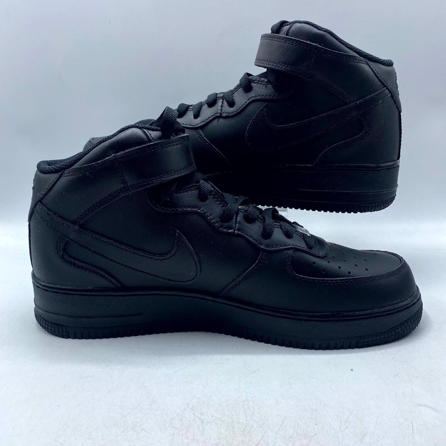 Nike Air Force 1 Mid '07 Triple Black 315123-001 NEW NO LID