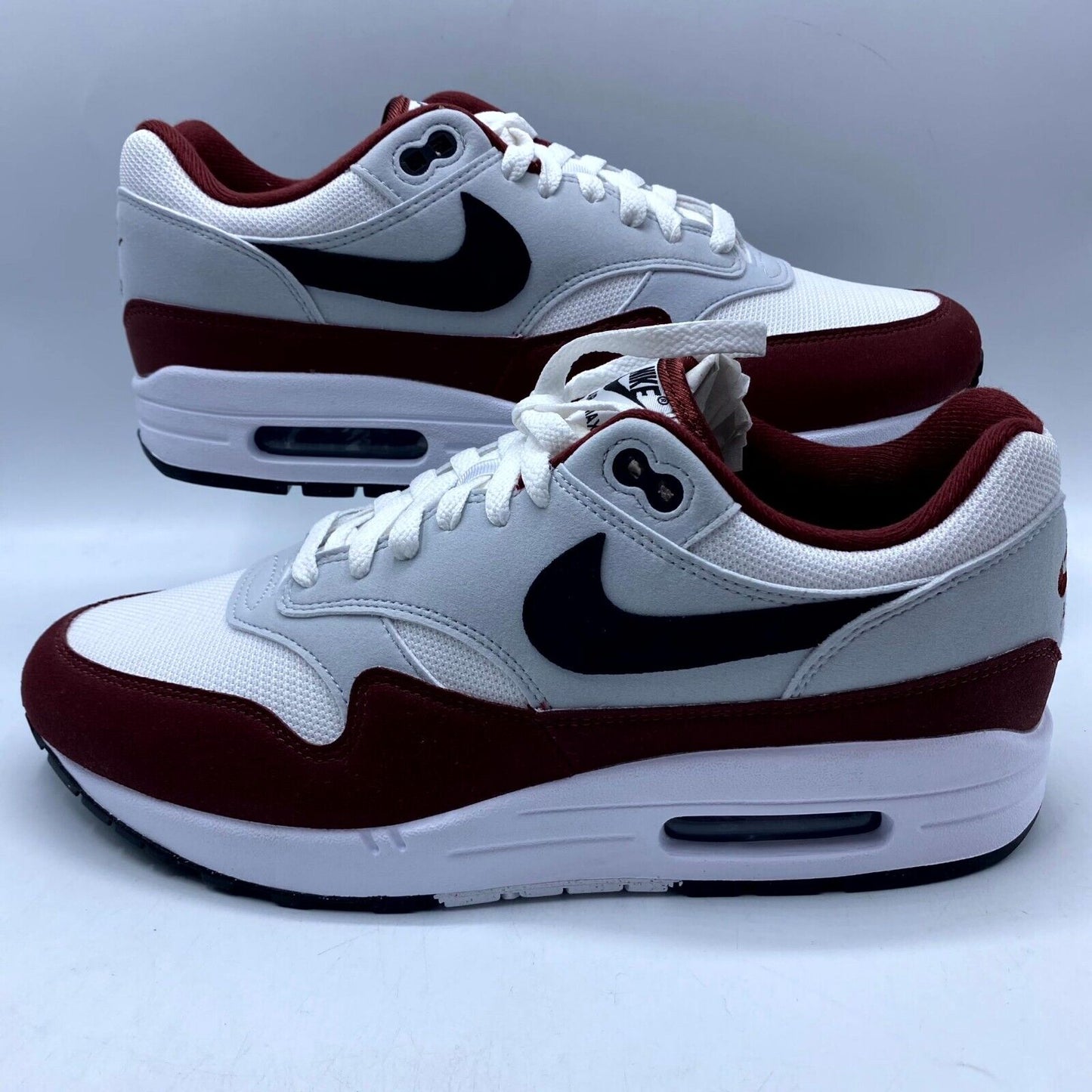 Nike Air Max 1 Dark Team Red White Black FD9082-106 Mens 9.5-10.5 New