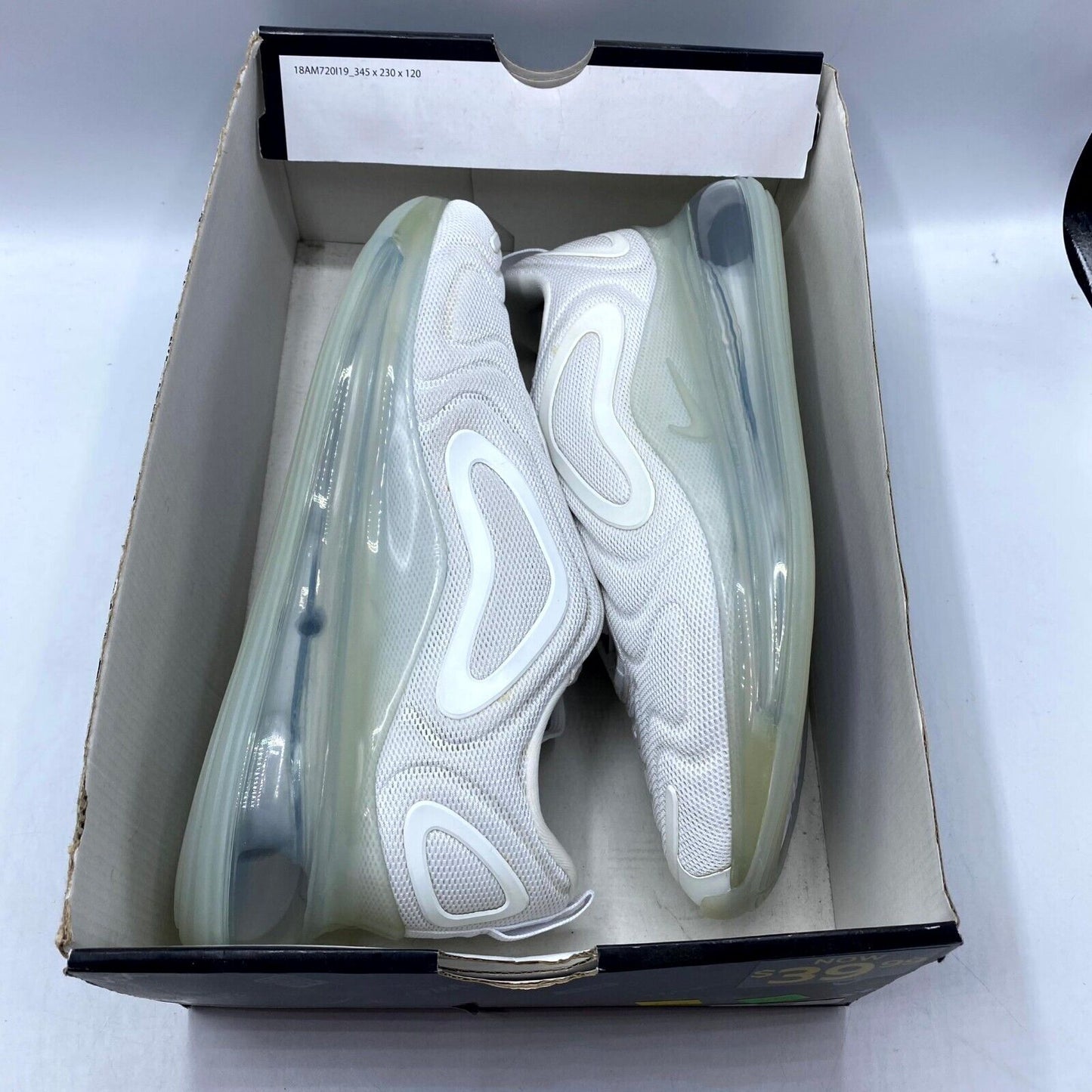 Nike Air Max 720 Sneaker White AR9293-101 NEW NO LID