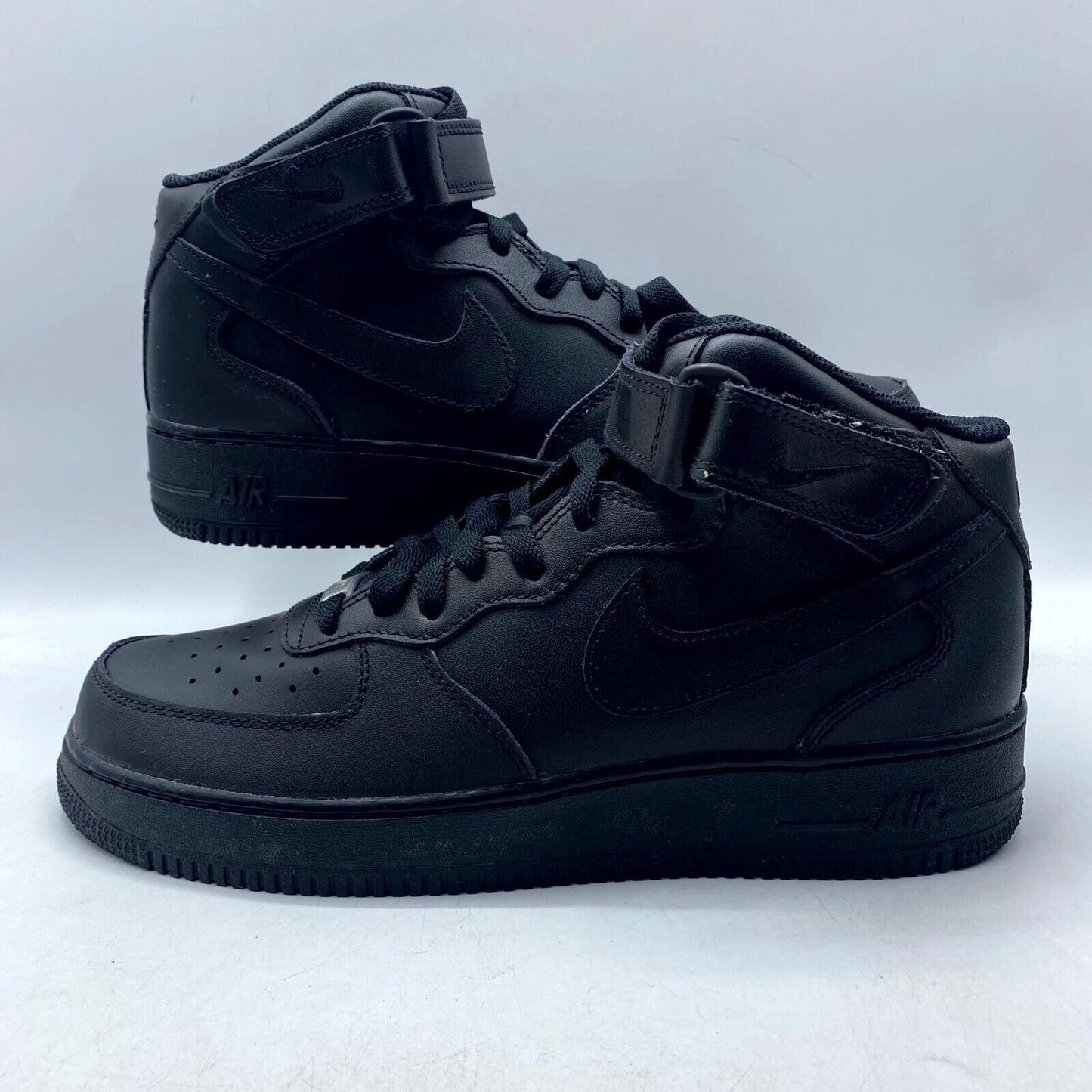 Nike Air Force 1 Mid '07 Triple Black 315123-001 NEW NO LID