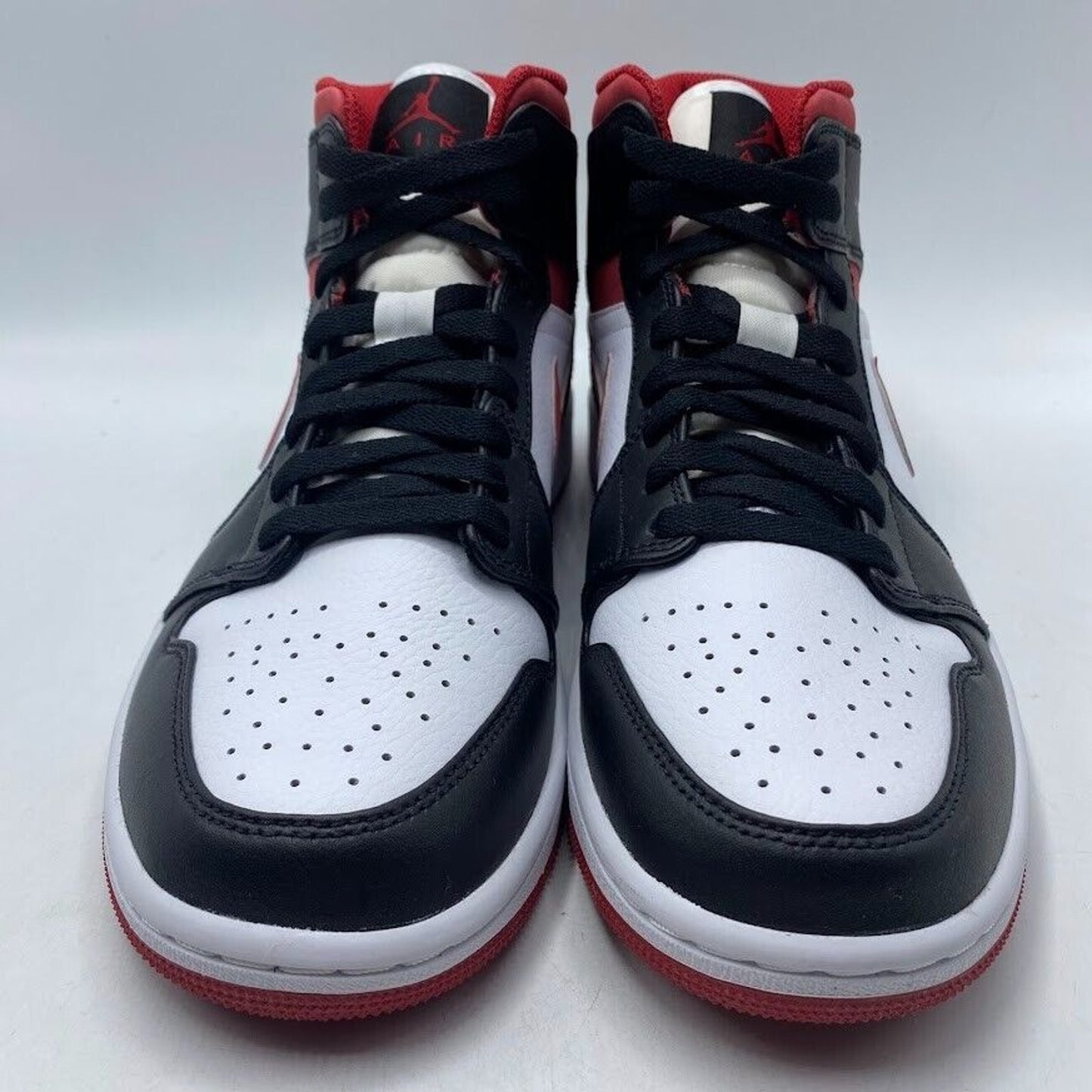 Nike Air Jordan 1 Mid Gym Red Black Toe White 554724-122 Men's Size 7.5 NEW