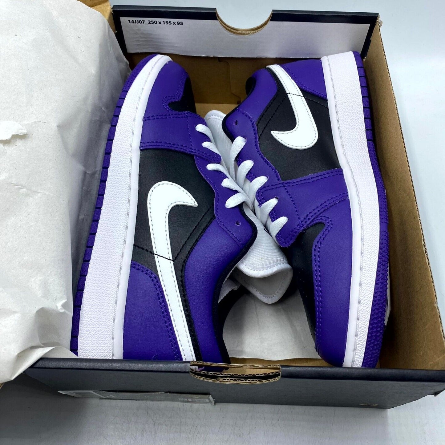 Nike Air Jordan 1 Low Purple Black 553560-501 NEW