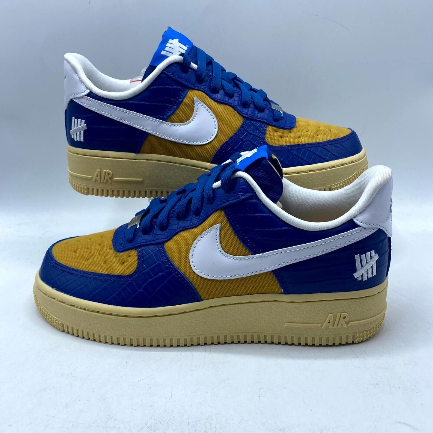 Undefeated x Nike Air Force 1 Low SP On It Blue Yellow Croc DM8462-400 NEW