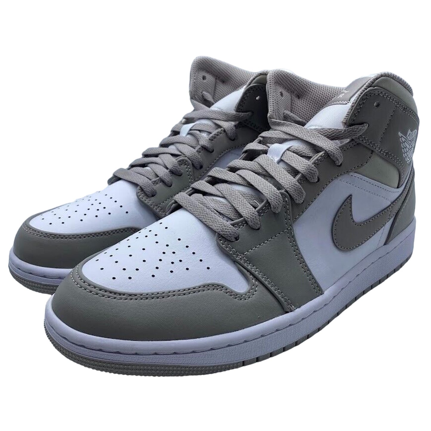 Nike Air Jordan 1 Mid Linen Grey White 554724-082 NEW