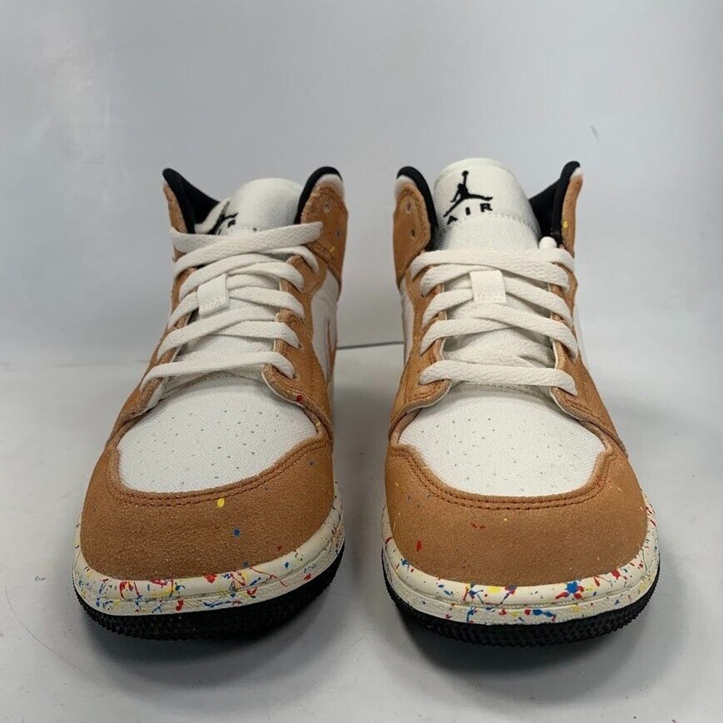 Nike Air Jordan 1 Mid SE (GS) Brushstroke Brown DA8006-100 NEW