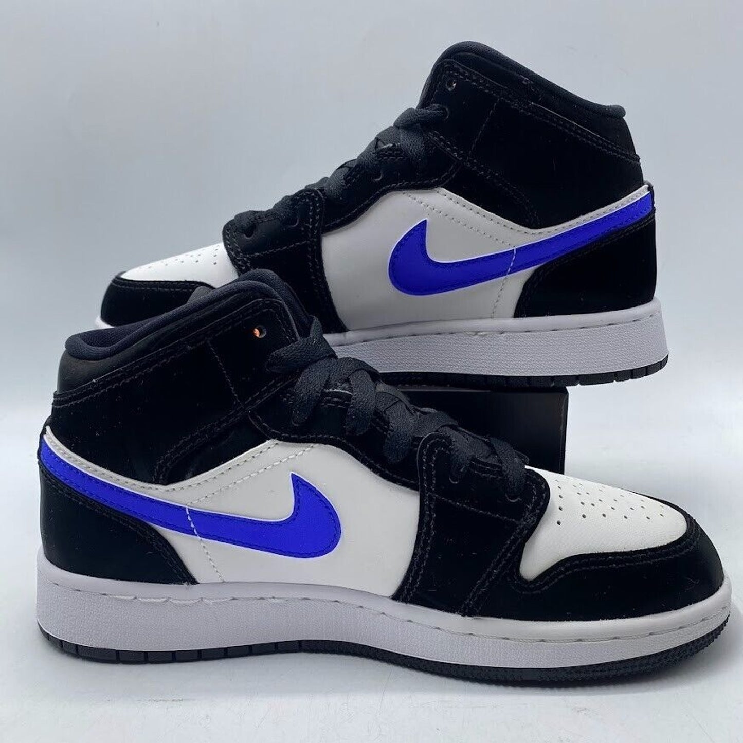 Nike Air Jordan 1 Mid (GS) Black Racer Blue White 554725-084