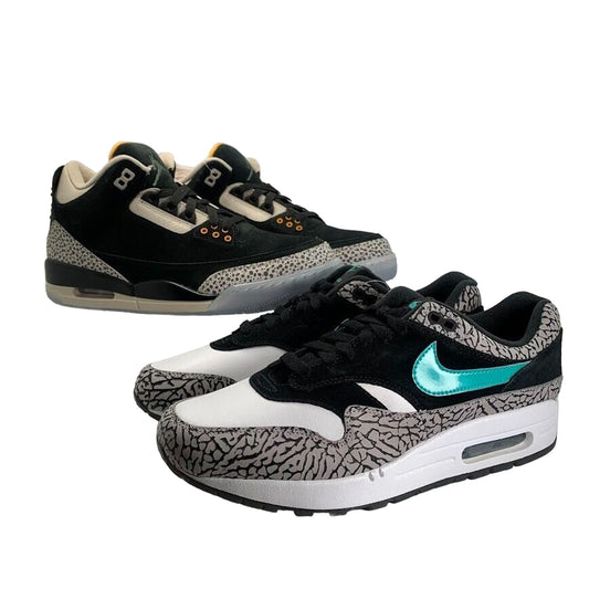 Atmos x Air Jordan 3 Retro & Nike Air Max 1 Safari Pack 923098-900 OG NEW