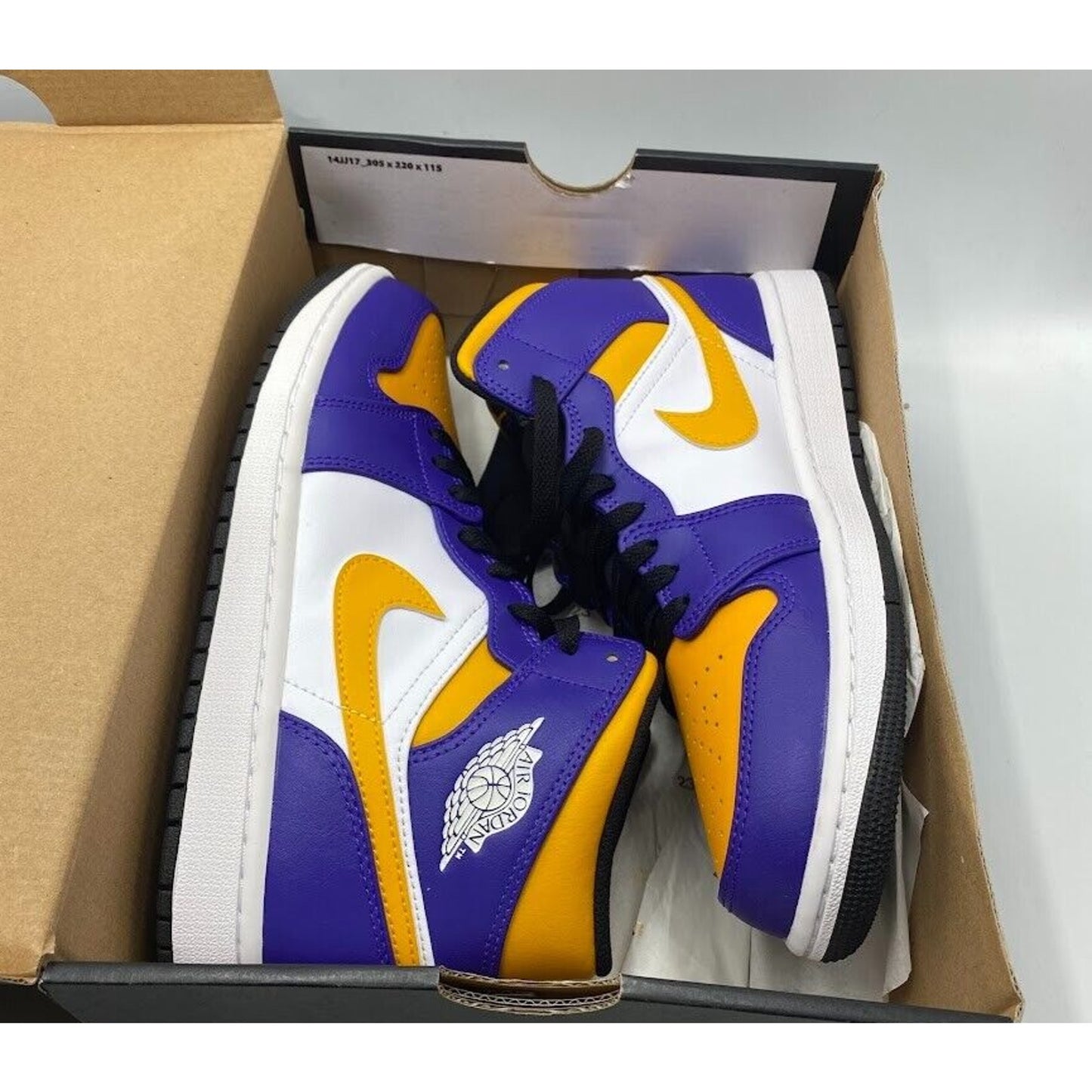 Nike Air Jordan 1 Mid Lakers Purple Yellow DQ8426-517 NEW