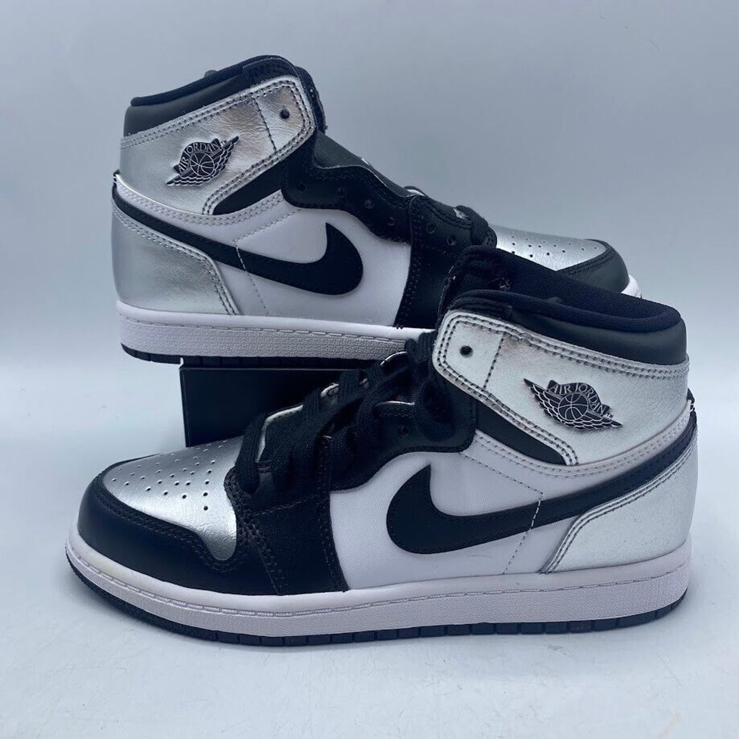 Nike Air Jordan 1 High OG (PS) Silver Toe Black CU0449-001 NEW