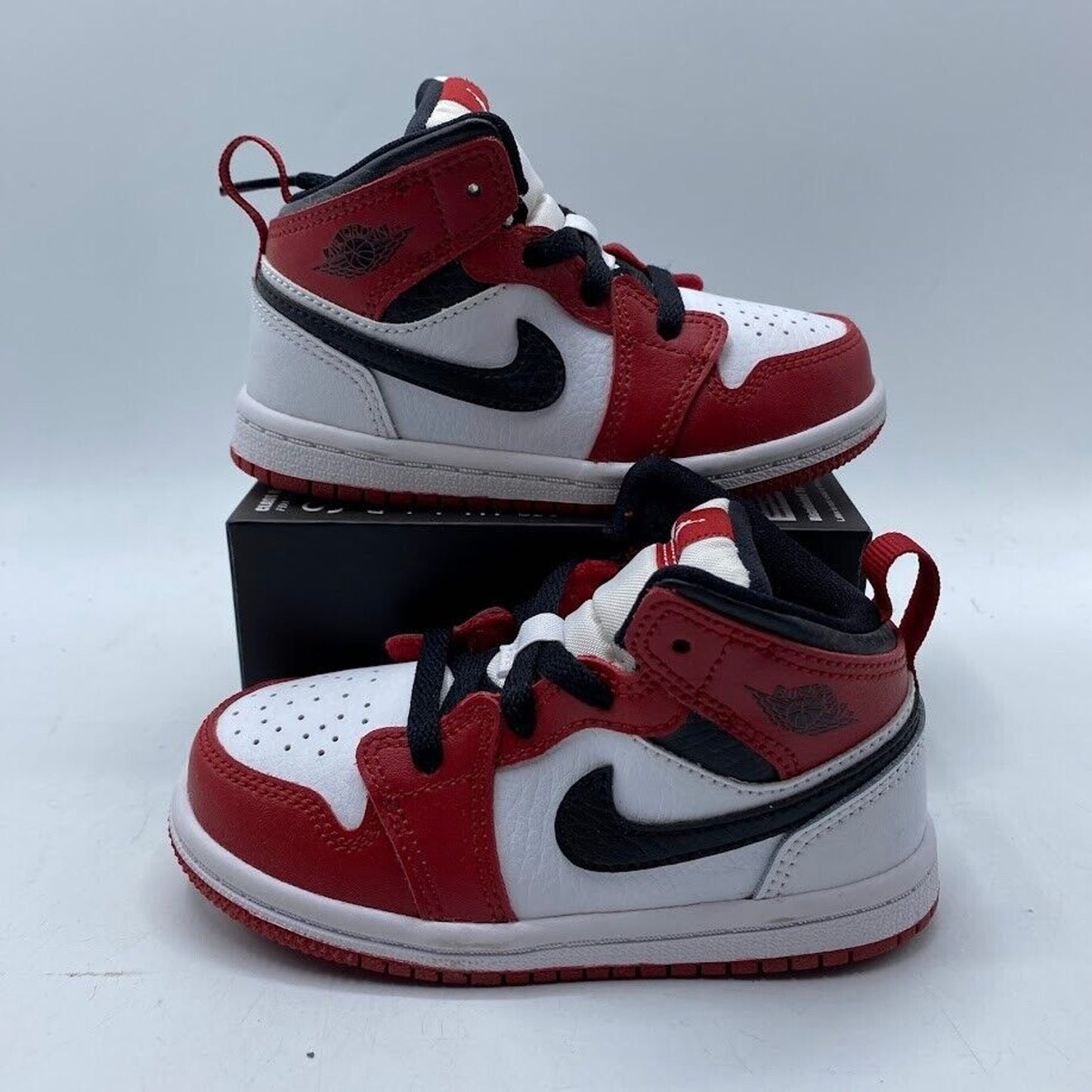 Nike Air Jordan 1 Mid (PS) Chicago White Heel (2020) 640735-173 NEW NO LID