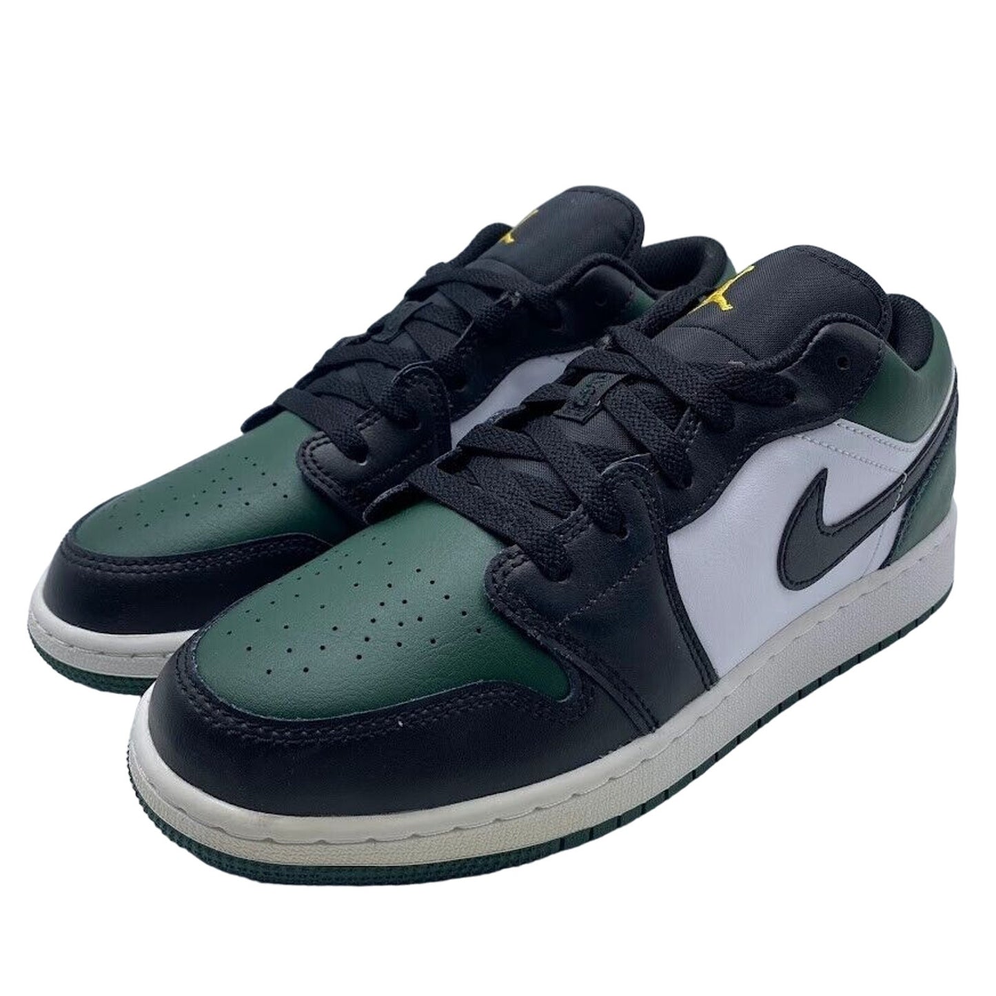 Nike Air Jordan 1 Low (GS) Green Toe Black 553560-371 NEW