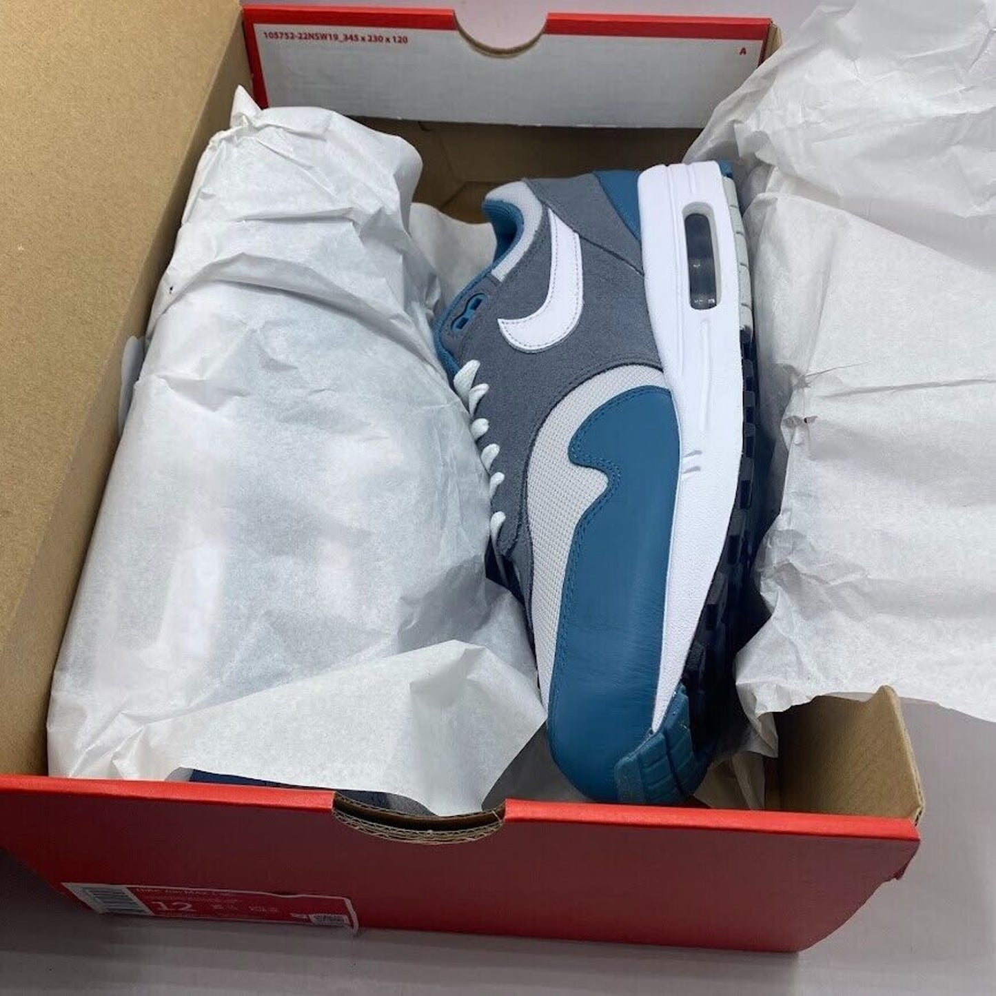 Nike Air Max 1 SC Noise Aqua Blue Gray FB9660-001 NEW