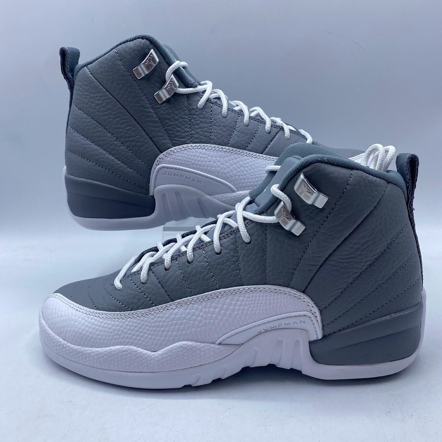 Air Jordan 12 Retro (GS) Stealth Grey White 153265-015 NEW