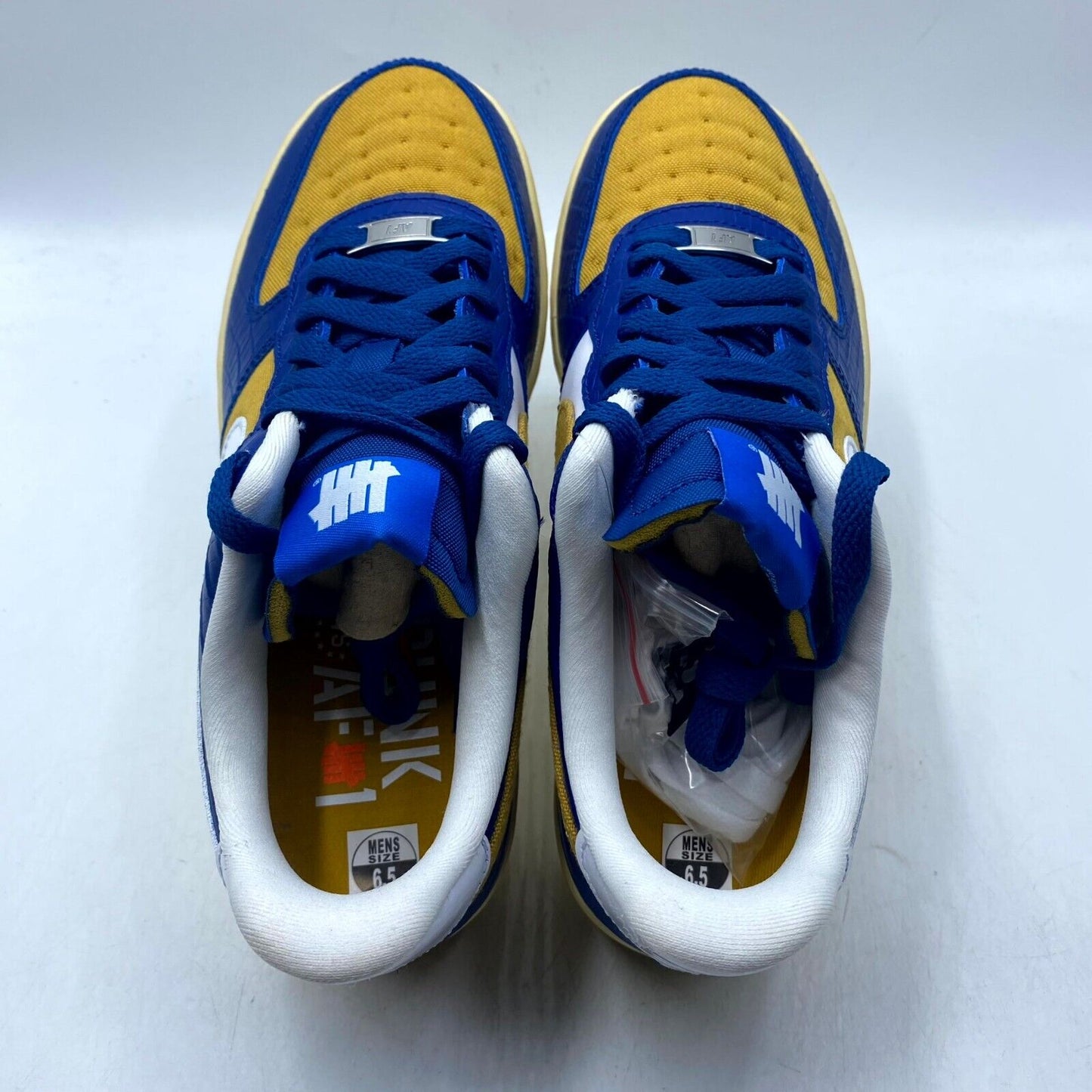 Undefeated x Nike Air Force 1 Low SP On It Blue Yellow Croc DM8462-400 NEW