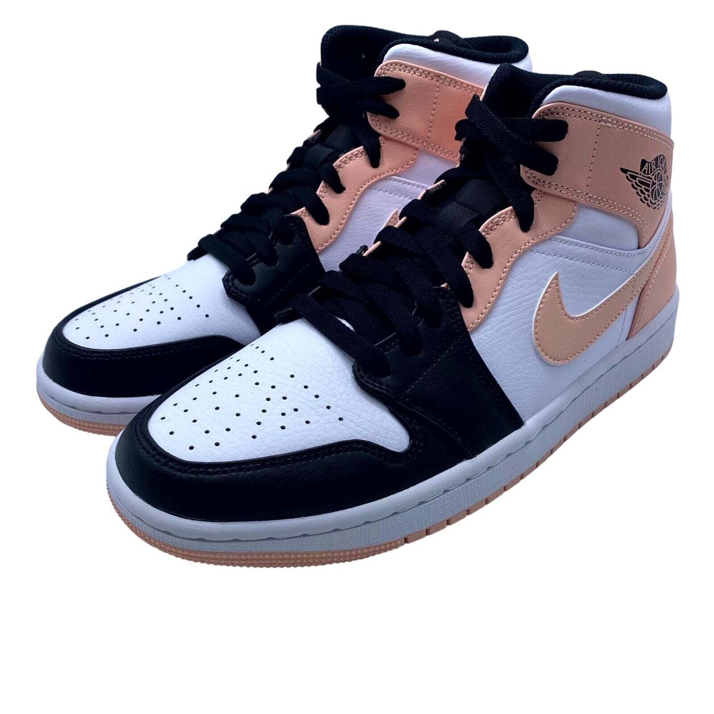 Nike Air Jordan 1 Mid Arctic Orange Black Toe 554724-133 NEW