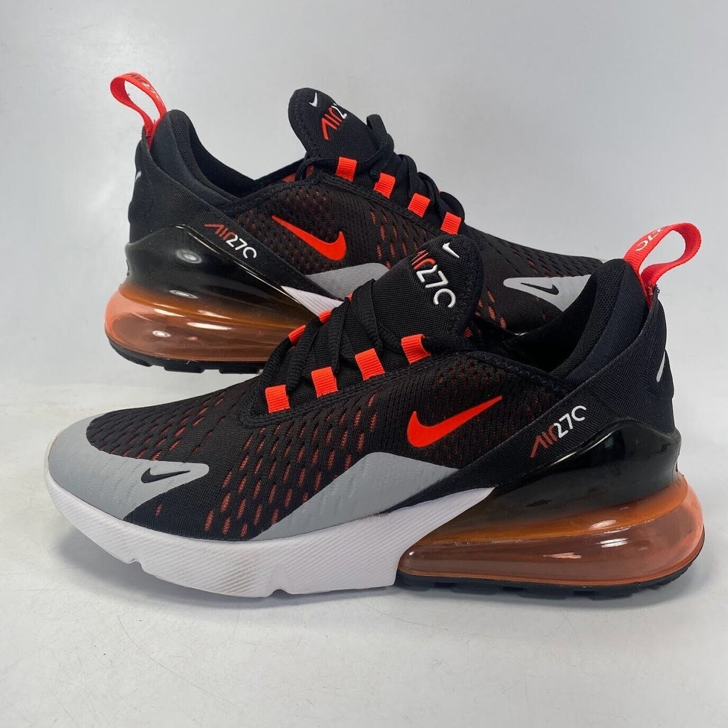 Nike Air Max 270 (GS) Black Grey White Crimson BV1246-015 NEW NO LID