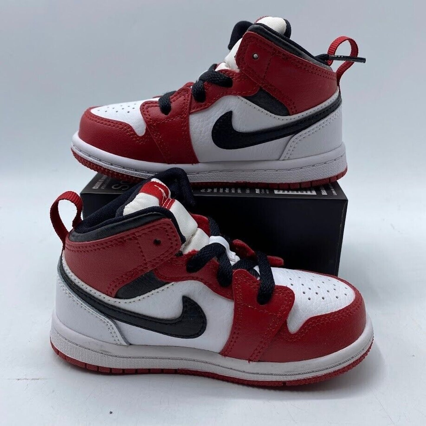 Nike Air Jordan 1 Mid (PS) Chicago White Heel (2020) 640735-173 NEW NO LID