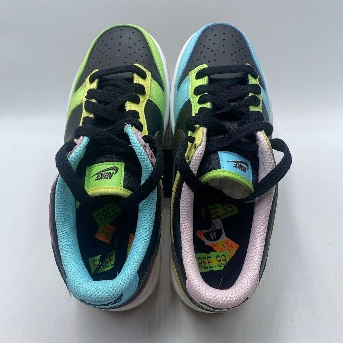 Nike Dunk Low (GS) Free 99 Black Green Yellow CZ2496-001 NEW