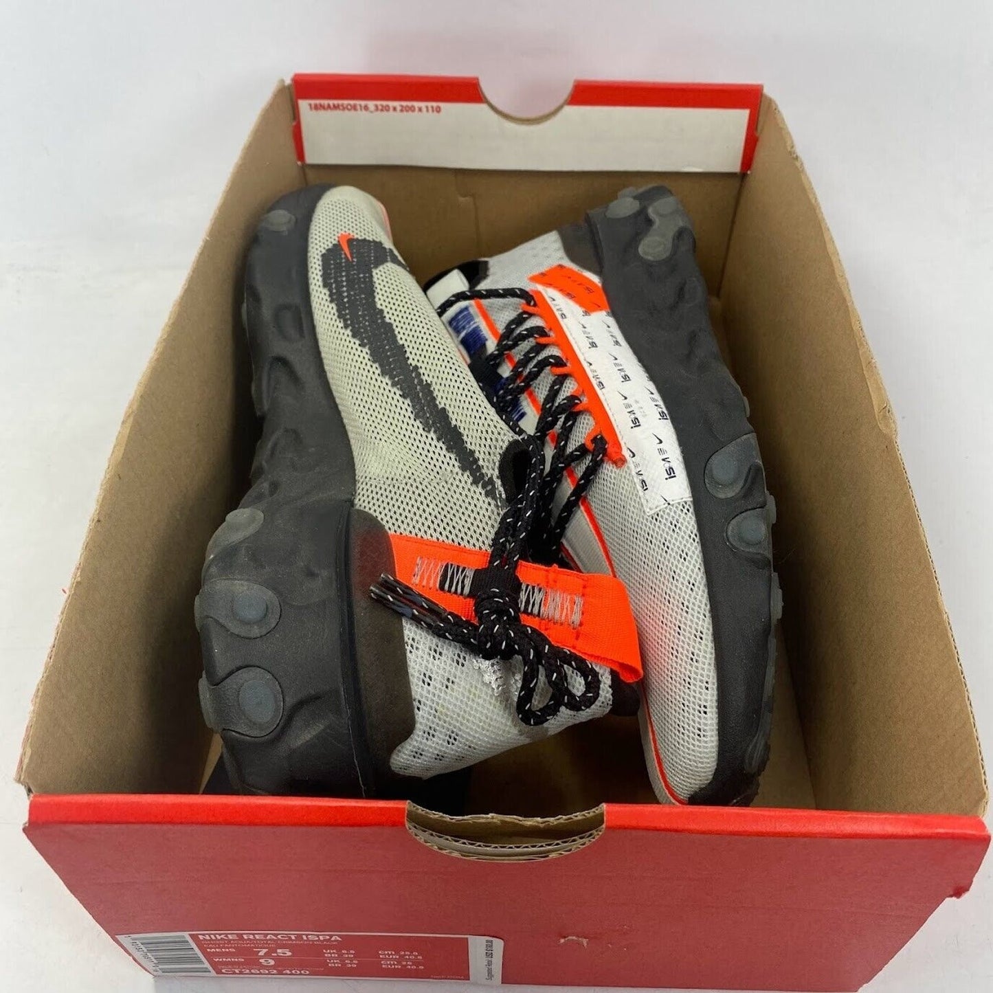 Nike React ISPA Ghost Aqua CT2692-400 NEW NO LID