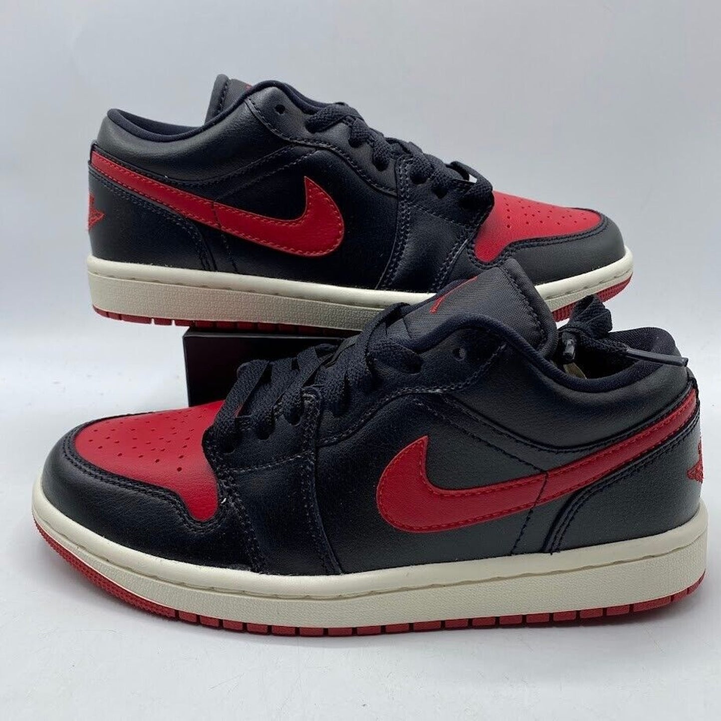 Nike Air Jordan 1 Low Bred Sail Black Red DC0774-061 NEW