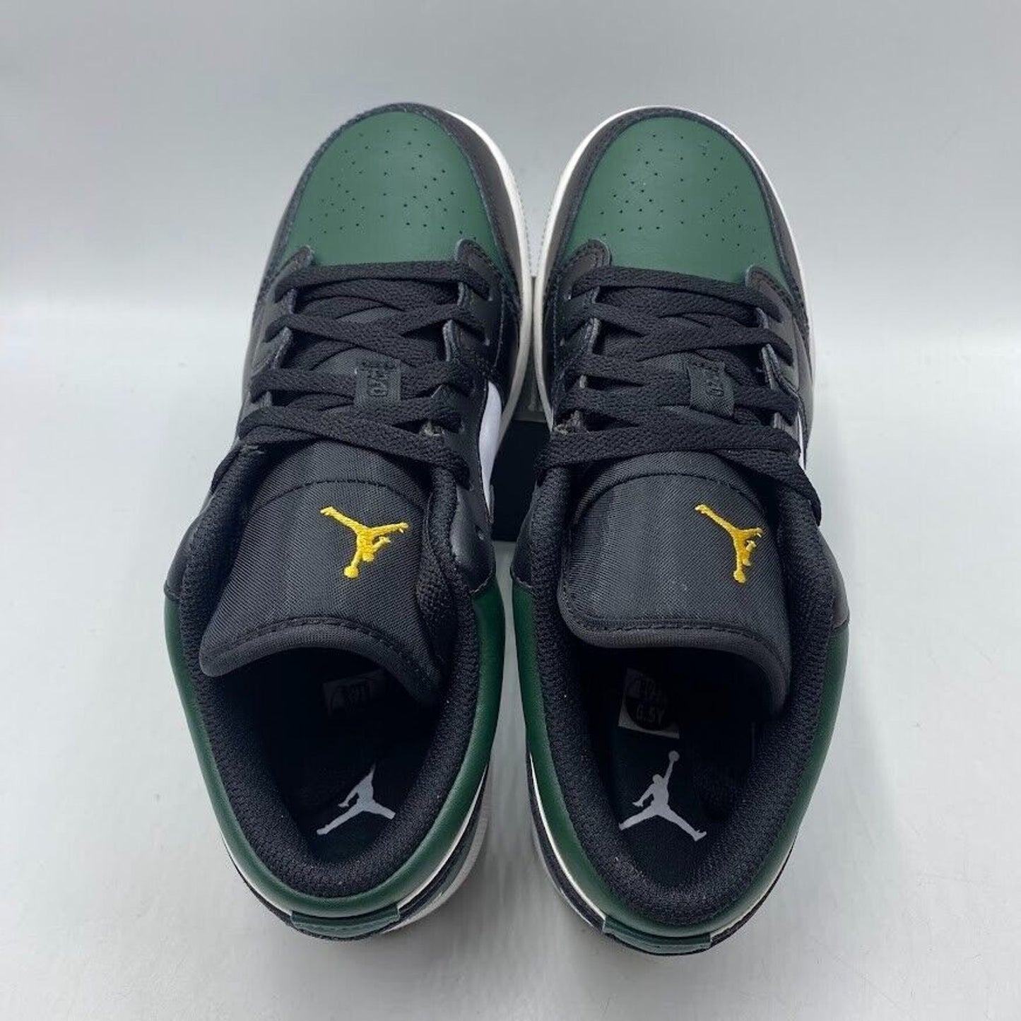 Nike Air Jordan 1 Low (GS) Green Toe Black 553560-371 NEW