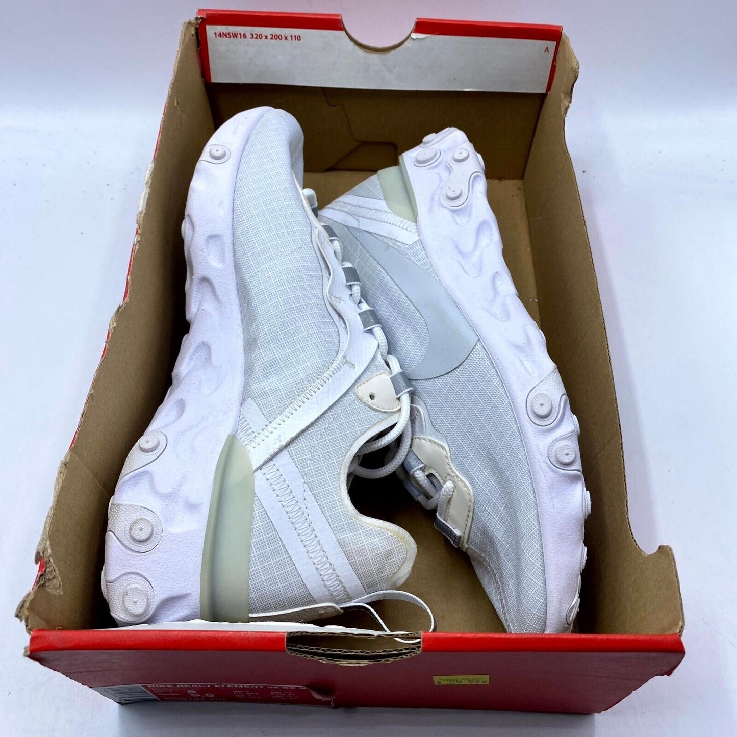 Nike React Element 55 SE SU19 Pure Platinum BQ6167-101 NEW NO LID