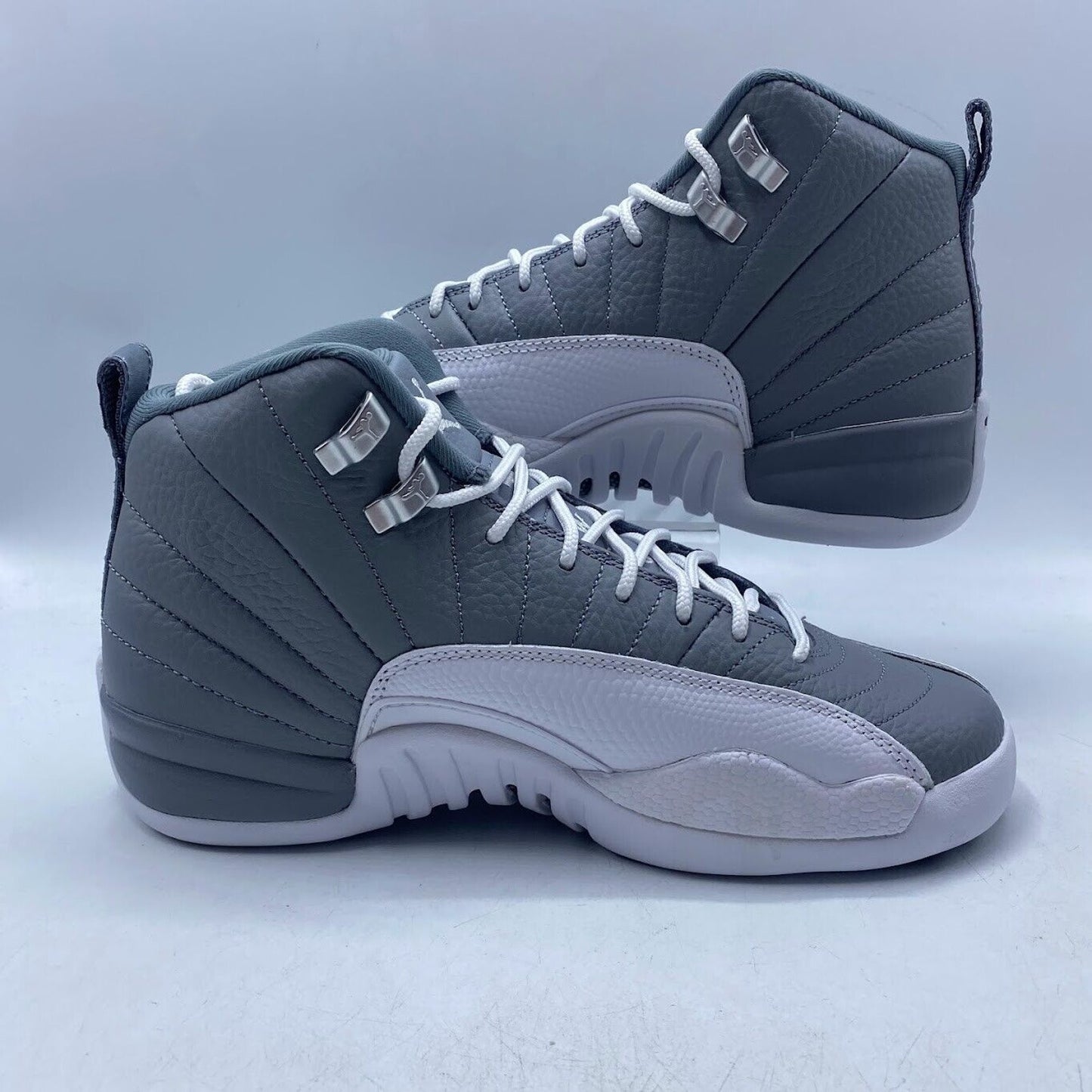 Air Jordan 12 Retro (GS) Stealth Grey White 153265-015 NEW