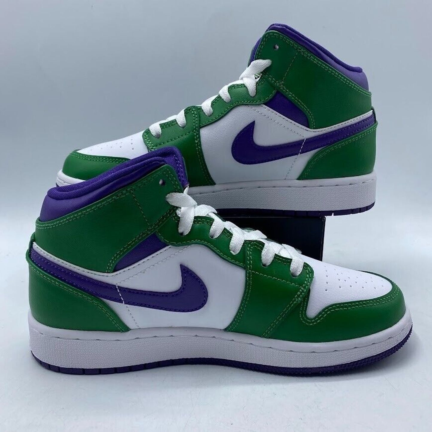 Nike Air Jordan 1 Mid (GS) Incredible Hulk 554725-300 NEW